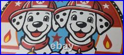 Vintage Texaco Sign Fire Station Dalmatian Dogs Porcelain Gas Pump Sign Vintage Texaco Sign Fire Station Dalmatian Dogs Porcelain Gas Pump Sign