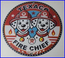 Vintage Texaco Sign Fire Station Dalmatian Dogs Porcelain Gas Pump Sign Vintage Texaco Sign Fire Station Dalmatian Dogs Porcelain Gas Pump Sign
