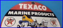 Vintage Texaco Sign Gas Marine Products Porcelain Mickey Mouse Sign
