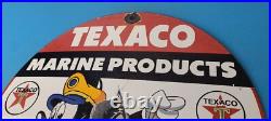 Vintage Texaco Sign Gas Marine Products Porcelain Mickey Mouse Sign