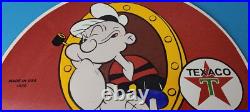 Vintage Texaco Sign Popeye Gas Pump Porcelain Sign Vintage Texaco Sign Popeye Gas Pump Porcelain Sign