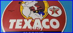 Vintage Texaco Sign Popeye Gas Pump Porcelain Sign Vintage Texaco Sign Popeye Gas Pump Porcelain Sign