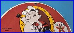 Vintage Texaco Sign Popeye Gas Pump Porcelain Sign Vintage Texaco Sign Popeye Gas Pump Porcelain Sign