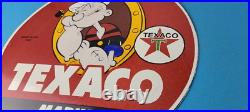 Vintage Texaco Sign Popeye Gas Pump Porcelain Sign Vintage Texaco Sign Popeye Gas Pump Porcelain Sign