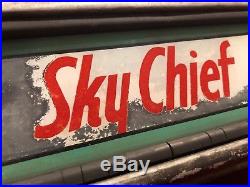 Vintage Texaco Sky Chief Gas Pump Face Plate sign Glass Part Original Tokheim