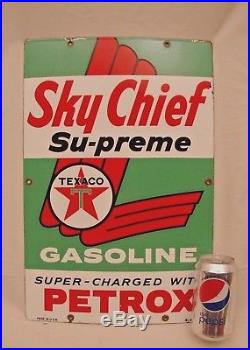Vintage Texaco Sky Chief Gas Pump Porcelain Sign
