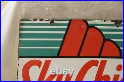 Vintage Texaco Sky Chief Gasoline Porcelain Gas Station Pump Sign 18 X 12