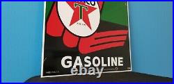 Vintage Texaco Sky Chief Gasoline Porcelain Look Gas Motor Oil Pump Sign
