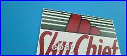 Vintage Texaco Sky Chief Motor Oil Porcelain Metal Gasoline Pump Plate 18 Sign Vintage Texaco Sky Chief Motor Oil Porcelain Metal Gasoline Pump Plate 18 Sign