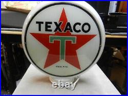 Vintage Texaco Star Gas Pump Globe With Patina