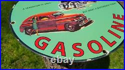 Vintage Texaco Star Motor Oil Gasoline Porcelain Enamel Gas Station Pump Sign