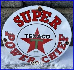 Vintage Texaco Super Gasoline Sign Sign, Gas Pump Porcelain Sign Plate Oil