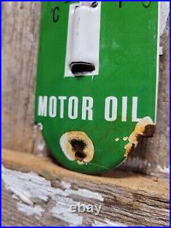 Vintage Texaco Thermometer Porcelain Sign Motor Oil Gas Station Pump Advertising Vintage Texaco Thermometer Porcelain Sign Motor Oil Gas Station Pump Advertising