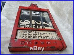 Vintage Texaco Visible Gas Pump Station Price Sign Rare 1930's