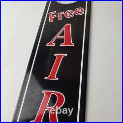 Vintage Texas Sign Free Air Texaco Gasoline Pump Shop Porcelain Sign