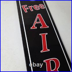 Vintage Texas Sign Free Air Texaco Gasoline Pump Shop Porcelain Sign