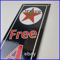 Vintage Texas Sign Free Air Texaco Gasoline Pump Shop Porcelain Sign Vintage Texas Sign Free Air Texaco Gasoline Pump Shop Porcelain Sign