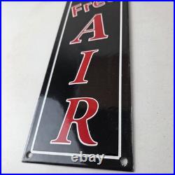 Vintage Texas Sign Free Air Texaco Gasoline Pump Shop Porcelain Sign