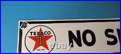 Vintage Texas Sign No Smoking Texaco Gasoline Gas Pump Shop Porcelain Sign Vintage Texas Sign No Smoking Texaco Gasoline Gas Pump Shop Porcelain Sign