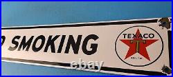 Vintage Texas Sign No Smoking Texaco Gasoline Gas Pump Shop Porcelain Sign Vintage Texas Sign No Smoking Texaco Gasoline Gas Pump Shop Porcelain Sign
