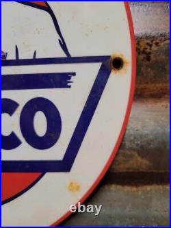 Vintage Wareco Porcelain Sign Gasoline Gas Pump Plate Station Texaco Petroleum Vintage Wareco Porcelain Sign Gasoline Gas Pump Plate Station Texaco Petroleum