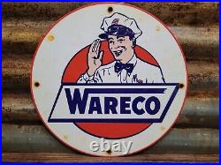 Vintage Wareco Porcelain Sign Gasoline Gas Pump Plate Station Texaco Petroleum Vintage Wareco Porcelain Sign Gasoline Gas Pump Plate Station Texaco Petroleum