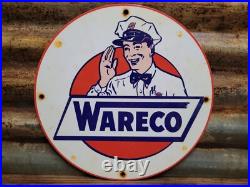 Vintage Wareco Porcelain Sign Gasoline Gas Pump Plate Station Texaco Petroleum Vintage Wareco Porcelain Sign Gasoline Gas Pump Plate Station Texaco Petroleum