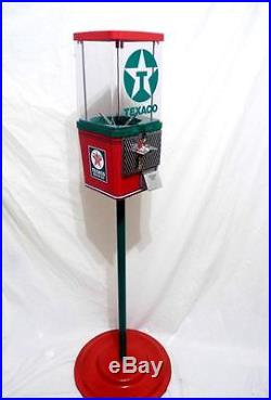 Vintage gumball machine TEXACO GASOLINE gas pump machine +stand