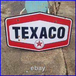 Vintage look Old Style Rusty Texaco Gasoline Gas Station Sign hotrod garage art