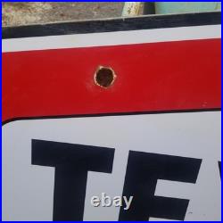 Vintage look Old Style Rusty Texaco Gasoline Gas Station Sign hotrod garage art