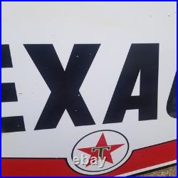 Vintage look Old Style Rusty Texaco Gasoline Gas Station Sign hotrod garage art