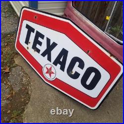 Vintage look Old Style Rusty Texaco Gasoline Gas Station Sign hotrod garage art