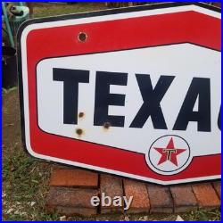 Vintage look Old Style Rusty Texaco Gasoline Gas Station Sign hotrod garage art