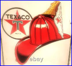 Vintage original 1940 TEXACO FIRE CHIEF GASOLINE porcelain gas pump SIGN, 3-40