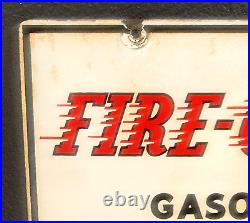 Vintage original 1940 TEXACO FIRE CHIEF GASOLINE porcelain gas pump SIGN, 3-40