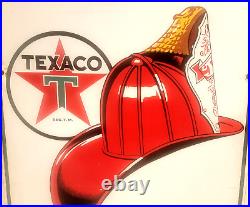 Vintage original 1941 TEXACO FIRE CHIEF GASOLINE porcelain gas pump SIGN, 3-41