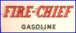 Vintage original 1941 TEXACO FIRE CHIEF GASOLINE porcelain gas pump SIGN, 3-41