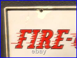 Vintage original 1941 TEXACO FIRE CHIEF GASOLINE porcelain gas pump SIGN, 3-41