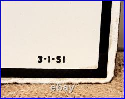 Vintage original 1951 TEXACO FIRE CHIEF GASOLINE porcelain gas pump SIGN