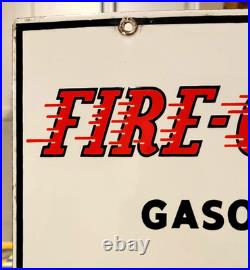 Vintage original 1951 TEXACO FIRE CHIEF GASOLINE porcelain gas pump SIGN