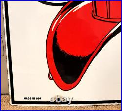 Vintage original 1951 TEXACO FIRE CHIEF GASOLINE porcelain gas pump SIGN