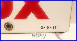 Vintage original 1961 TEXACO SKY CHIEF Supreme GASOLINE porcelain gas pump SIGN
