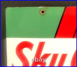 Vintage original 1961 TEXACO SKY CHIEF Supreme GASOLINE porcelain gas pump SIGN
