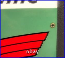 Vintage original 1961 TEXACO SKY CHIEF Supreme GASOLINE porcelain gas pump SIGN