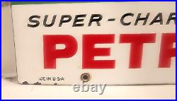 Vintage original 1961 TEXACO SKY CHIEF Supreme GASOLINE porcelain gas pump SIGN