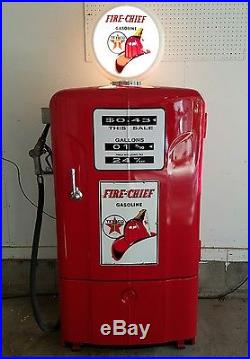 Vintage texaco fire chief gas pump refrigerator