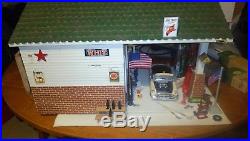 Vintage wood Lionel Train Texaco fuel gas Station with pumps and many extras