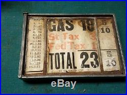 Visible gas pump Price Box Rutledge Equipment Clockface