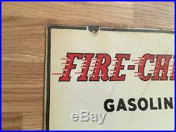 Vtg Porcelain Texaco Pump Plate Sign Old Gas Service Station 12x18 Fire Chief