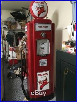 Wayne 70 gas pump texaco fire chief real not reproduction, restored